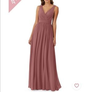 Azazie desert rose Kora Dress (custom sizing M/L)